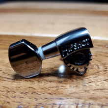 Load image into Gallery viewer, Hipshot Open Gear 6-In-Line Tuners - LEFT-HANDED OR REVERSE- Chrome

